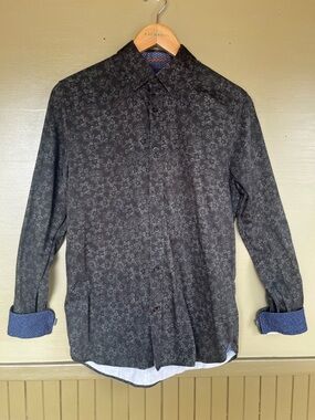 Ted Baker Floral Printed Reverse Cuff Sleeve Button Down
